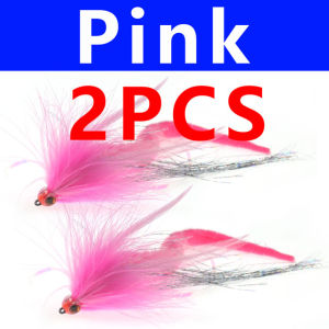 1/2PCS~ 8PCS 2/0 Dragon Tail Pike Streamers Bass Pike Muskie Fishing Lure Fly Saltwater Baitfish Big Fishing Dragontail Flies