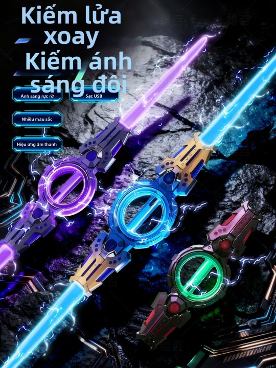 WEIBAI | Kiếm Laser Đôi Lưỡi Quay Mở Rộng Có Ánh Sáng Và Âm Thanh ...