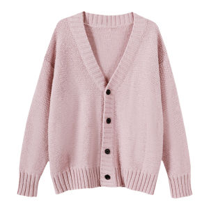 BINKAFENNY | Elegant V-Neck Cashmere Open Cardigan Womens Early Autumn Lazy Style Loose Outerwear Knitted Top Coat Korean Style Long Sleeve