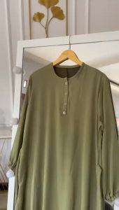 Gamis Nayla Bahan Crinkle AirFlow Premium Pakaian Wanita Terbaru Kekinian Nyaman Elegant 2025