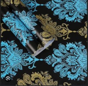 wallpaper sticker dinding motif marmer hijau kuning 8sd9 x 45cm