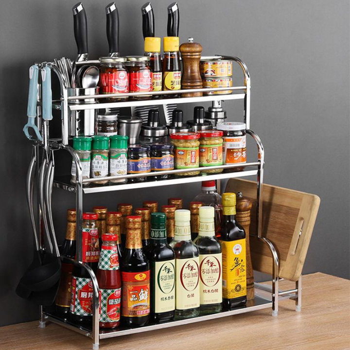 Stainless Steel Multi-layered Kitchen Storage Rack Block Cutter Stand ...
