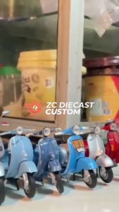Diecast VESPA SKALA 1:18 | Miniatur Vespa Diecast Vespa Replika Vespa. Bisa Full Custom WARNA DAN PLATNOMOR