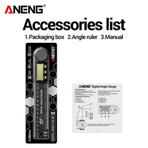 ANENG | ANENG RC01 Digital Angle Finder Ruler Goniometer Electronic Protractor Inclinometer Angle Ruler Protractor Woodworking Tools