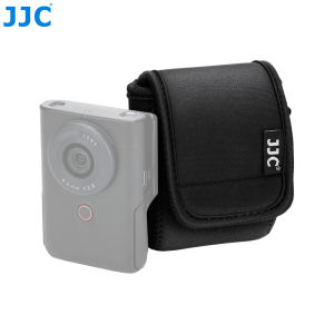 JJC OC-V10 Compact Camera Pouch for Canon PowerShot V10 Multi-carrying Method Neoprene Storage Protection Case with Shoulder Strap and Carabiner