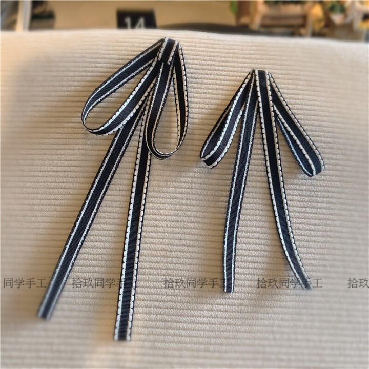 Ribbon Bow Tie Female K-style Easiest for Match Japanese College Style Professional White Collar Shirt Ribbon Black Bow Tie Flower