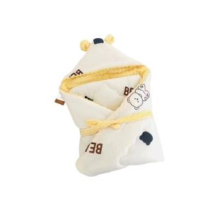 Thickened Milk Cotton Baby Wrap Bean Bean Outgoing Autumn Winter Sleep Bag Prevent Startle Spring Summer Baby Swaddle Blanket
