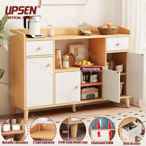 Free Shipping: Wood Cabinet For Kitchen Storage - 4 Doors & Drawer