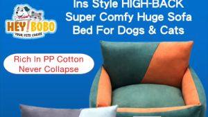 🔥Super Puffy NEW MODEL🔥 Cat Bed Dog Bed Premium Orthopedic Comfy High-Back Soft Washable Detachable Bed-HEY!BOBO