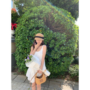 Slim Fit French Style White Summer Dress