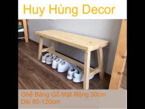 Ghế Băng Gỗ Dài Từ 80cm -120cm Mặt Rộng 30cm Cao 45cm Được Làm Bằng Gỗ Thông Nhập KhẩuGhế Gỗ Ngồi Ban CôngHành Lang
