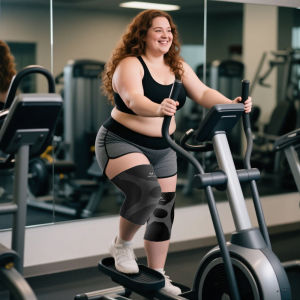 1 Pair Plus Size Knee Brace Support New Knee Compression Sleeve for Running Hiking Basketball Arthritis ACL Meniscus Tear