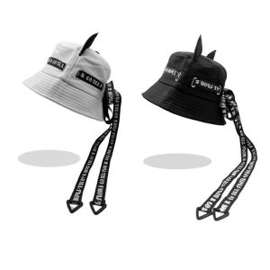 New cat-ear streamer personalized fisherman hat for men and women hip hop hip hop dance basin hat