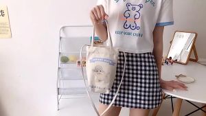 Túi vải đựng bình nước giữ nhiệt có dây đeo chéo