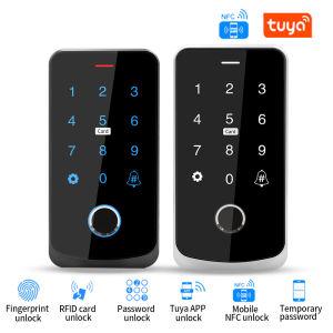 Waterproof Bluetooth Tuya APP Fingerprint Access Controller Standalone RFID Keyboard Touch Keypad 13.56MHz Door Opener System