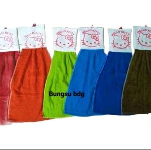 Lap tangan gantung kain lap bahan microfiber serbaguna lap handuk murah (RANDOM)