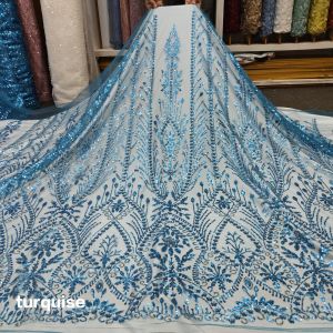 (HARGA PERSETENGAH METER) tulle korea full payet/cocok untuk gaun pengantin/ dress pesta gamis mewah payett