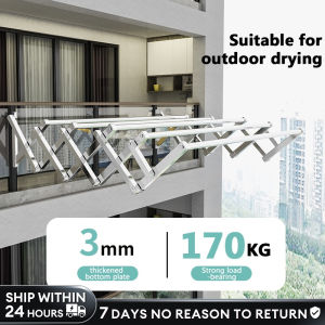 Scalable 4/5 BAR Retractable Cloth Hanger Stainless Steel Sampayan SpaceSave Wall Mounted Clothes Drying Rack