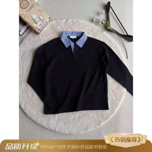 Áo Thun Nam Tay Dài Kẻ Caro Trắng Xám Mùa Thu Thường Ngày Dáng Rộng Thoải Mái Thường Ngày Quần Áo Công Sở Phong Cách Mỹ