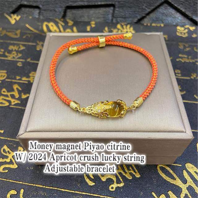 Money magnet piyao w/ 2024 Apricot crush lucky string bracelet | Lazada PH