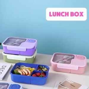 Eatkit Paket Tempat Makan Anak 1450ml Lunch Box Set 3 Sekat BPA Free Kotak Bekal Karakter Tas Bekal