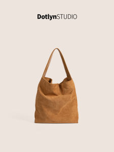 Dotlyn Retro ฤดูใบไม้ร่วง ฤดูหนาว Suede หนัง กระเป๋าสะพายไหล่เดี่ยวความจุขนาดใหญ่ ลำลอง กระเป๋าเดินทางสําหรับผู้หญิง