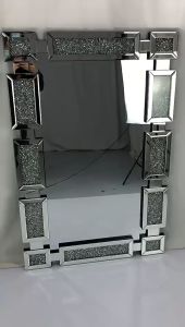 Large Wall Mirrors for Decor Rectangle Bathroom Mirror for Wall with Glass Frame120x80cm Modern Decorative Mirror for Living Room Entryway