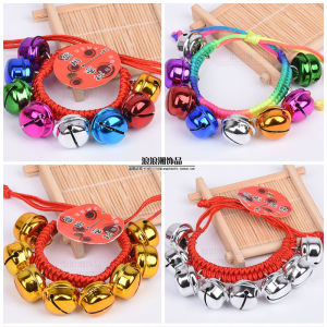 High Sound Red Rope Colorful Ropes Student Childrens Day Dance Dancing Performance Hand Bell Bracelet Anklet Bracelet Bell Rattle