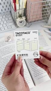 100 Sheets Expansion Note 3-in-1 Unblocked Foldable Student Tear Adhesive Sticky Sticker Memo Pad Cute Note Pad