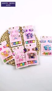 set LABUBU karakter KUPU KUPU glitter sparkle korean style akesories rambut anak