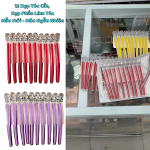 Kẹp tóc mỏ vịt  bộ 10 kẹp cao cấp Kẹp Tóc Cắt Kẹp Phần Làm Tóc màu ngẫu nhiên Mẫu mới.