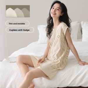 MiiOW | Pure Cotton Sleeveless Sleepwear Womens Loose Home Clothes Set 2025 New Summer Style MiiOW Cat Person Sporty Casual Wear