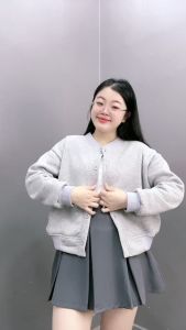Áo Khoác Bigsize Nữ Dáng Áo Bomber Lửng Cài Cúc Thời Trang Thu Đông Trẻ Trung - KHOAC12