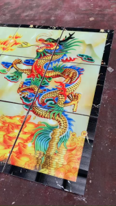 Gạch tranh 3D rồng phượng phong thủy