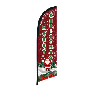 Vui vẻ Christmas Elk Santa Garden cờ lông vũ Chỉ cờ không có cực bãi biển Banner tùy chỉnh kỳ nghỉ mùa đông sân đồ trang trí nhà
