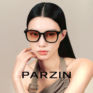 PARZIN | Kính Râm Phong Cách Retro Màu Trà cho Nữ