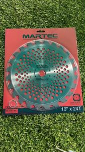 (12ชิ้น) **แถม 1 ชิ้น** ใบมีดตัดหญ้า ใบวงเดือนตัดหญ้า 10นิ้ว 24ฟัน แบบฟันติดเพชร MARTEC