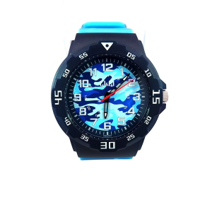 Q&Q V02A-010VY* Blue Camo Sporty Analog Watch