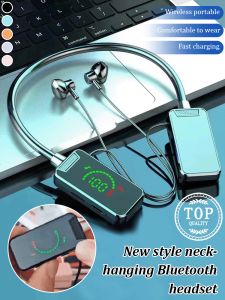 【New】 Brand new Zero latency Neckband Bluetooth headset Wireless Bluetooth headset High-quality head