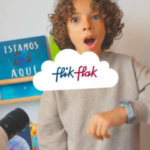 Flik Flak Lunar Brick (FCSP134) Grey Silicone Kids Watch