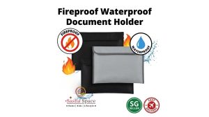 Fireproof Waterproof Document Storage Holder -- Protect Valuable Handy Size Suitable for Office Home Storage