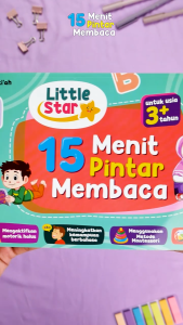 ISI 2 BUKU Little Star 15 Menit Pintar Membaca Menulis Berhitung - Buku Belajar Anak tk paud