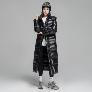 Bobby Bizz95 Womens Long Over-Knee Goose down Jacket Thick Warm Large Size New Style Commute Style Korean Version