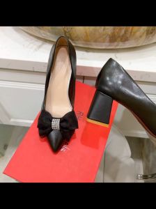 Giày búp bê nữ Giày cao gót 6Cm phối nơ voan Xưởng Giày Nhà Bèo Mã CGNoVoan