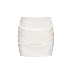 Nana Jacqueline 2024 Autumn Winter Halter Neck Multi-Braided Shawl Half-Transparent Waist-Cinching Top with Mini Skirt Set