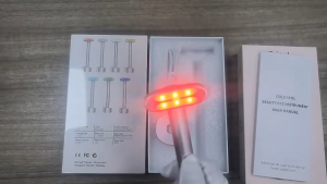 Fairy Stick Led Face Eye Dark Spots Hyperpigmentation Electric Facial Massager Red Light Therapy Anti-aging Firming Mini Microcurrent Small Wand for Beauty