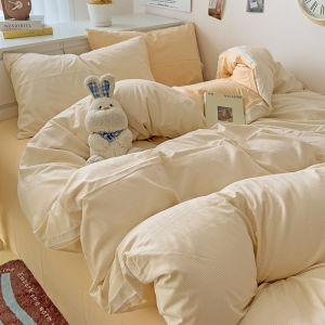 Bộ Đồ Giường Cotton Nguyên Chất A-class 3 Món Cho Ký Túc Xá Sinh Viên Bao Đệm Chăn Đồ Dùng Phòng Ngủ Thoải Mái Thoáng Khí