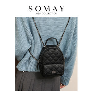 Somay | Quilted Chain Womens Backpack Multiway