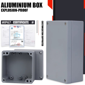 Outdoor Explosion-Proof Waterproof Cast Aluminum Enclosure IP67 Project Instrument Box Terminal Junction Case for Reliability
