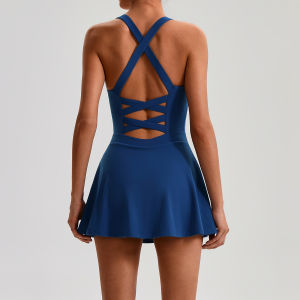 Anti-Shake Anti-Exposure Sports Dress With Pockets